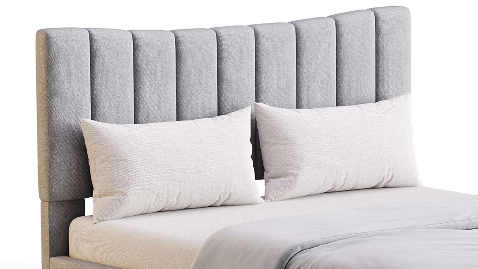 Aukfa Queen Upholstered Bed 3D Model - TurboSquid 2276420