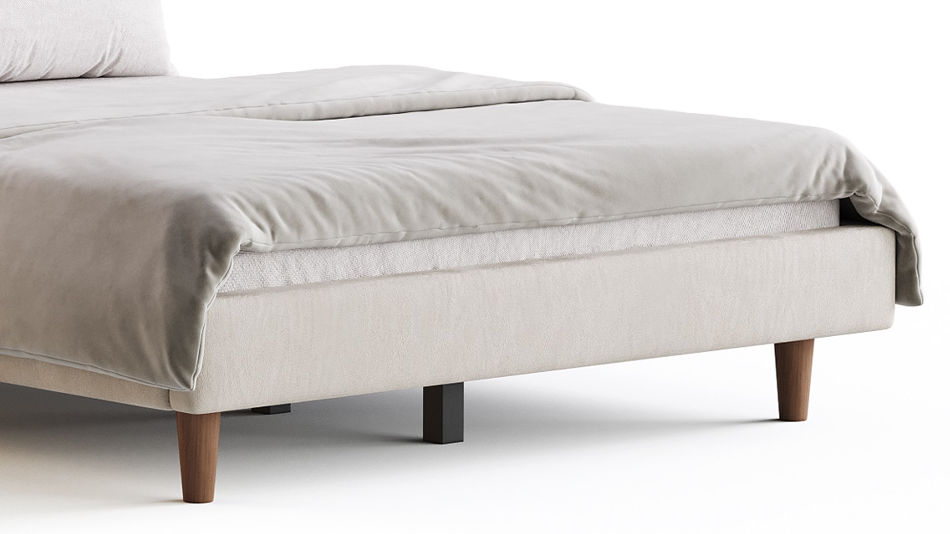 Aukfa Queen Upholstered Bed 3D Model - TurboSquid 2276420
