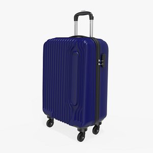 Travelling Blue Suitcase 3D