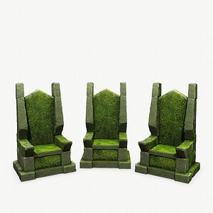 3D Stone Throne model