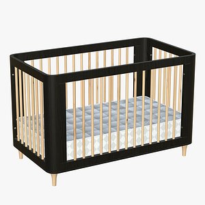 Baby Bed Wooden 3D
