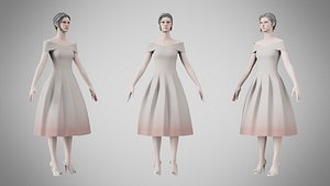 3D Dress 42 Tribal Grey model