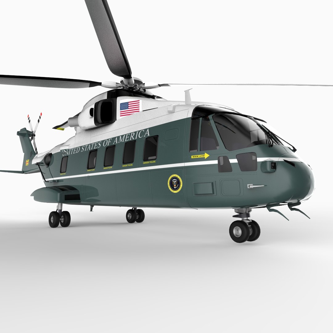 Marine Helicopter Chopper 3d Model