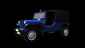 india police jeep 3D model