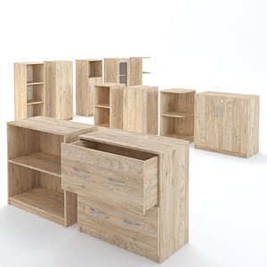 Cabinet Wooden Furniture Set 1