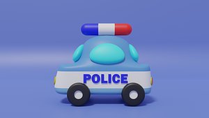 Cartoon Cute Police Car