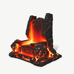 3D model Volcanic Lion Throne