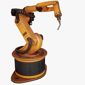Industrial Arc Welding Robot Kuka Cybertech Rigged Low Poly PBR