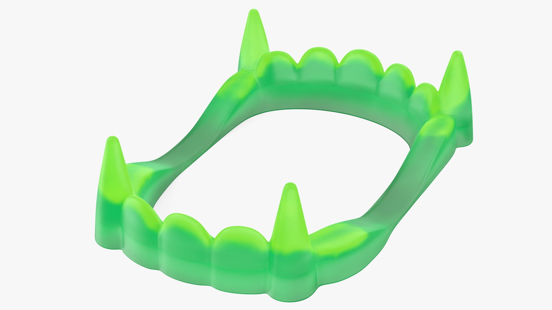 Vampire Teeth Green 3D model preview