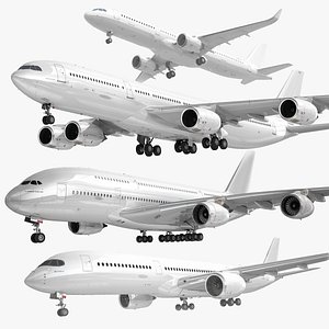 Airbus Generic White Bundle 3D model