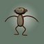 Monkey Cartoon Character Rigged