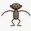 Monkey Cartoon Character Rigged
