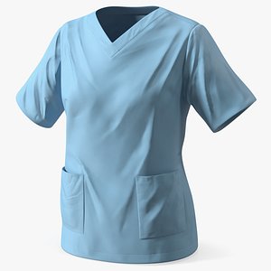 3D Medical Scrub Top model