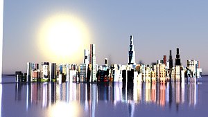 cityscape at daylight model