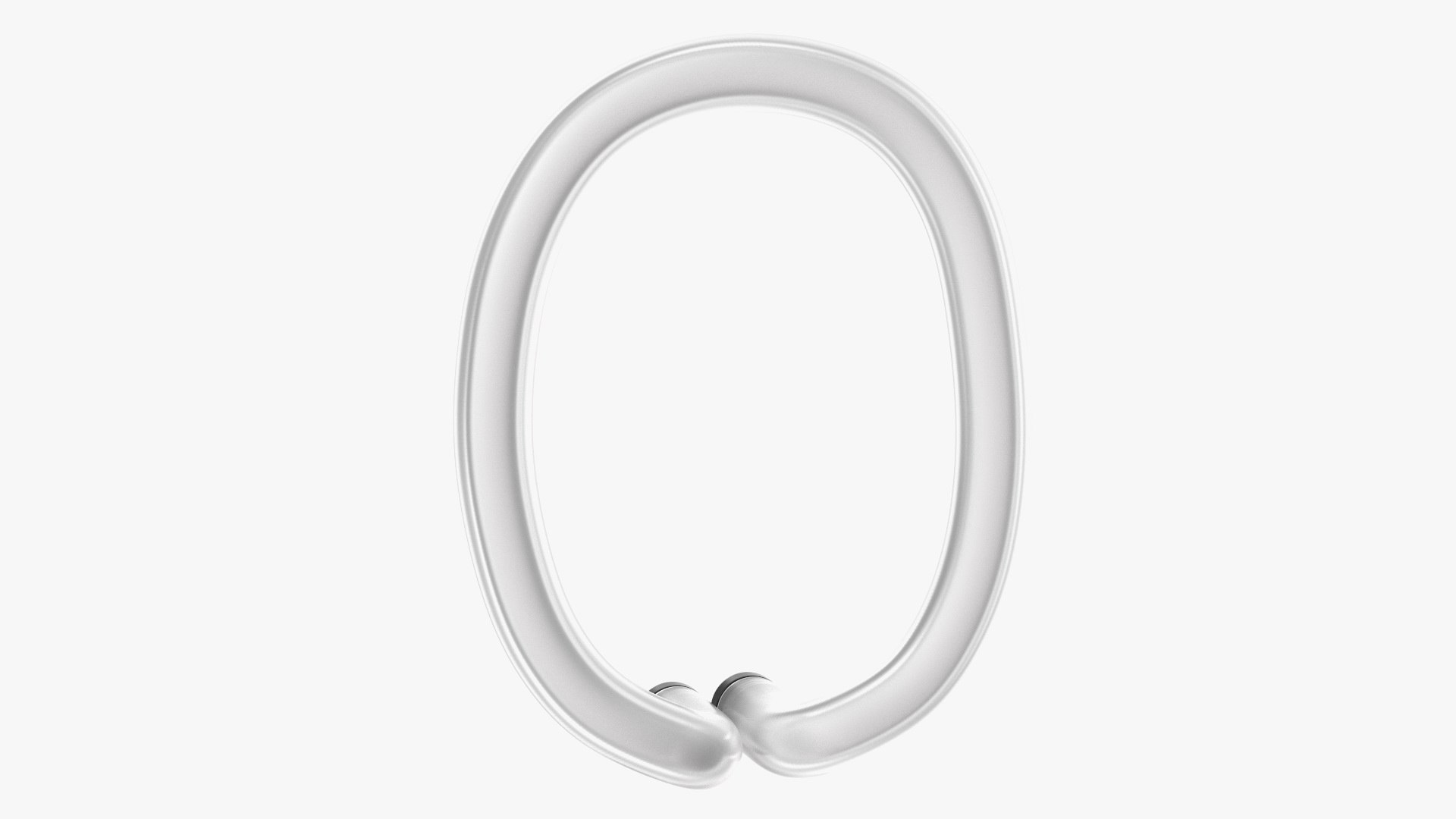 Neon Tube Light Number 0 3D model preview