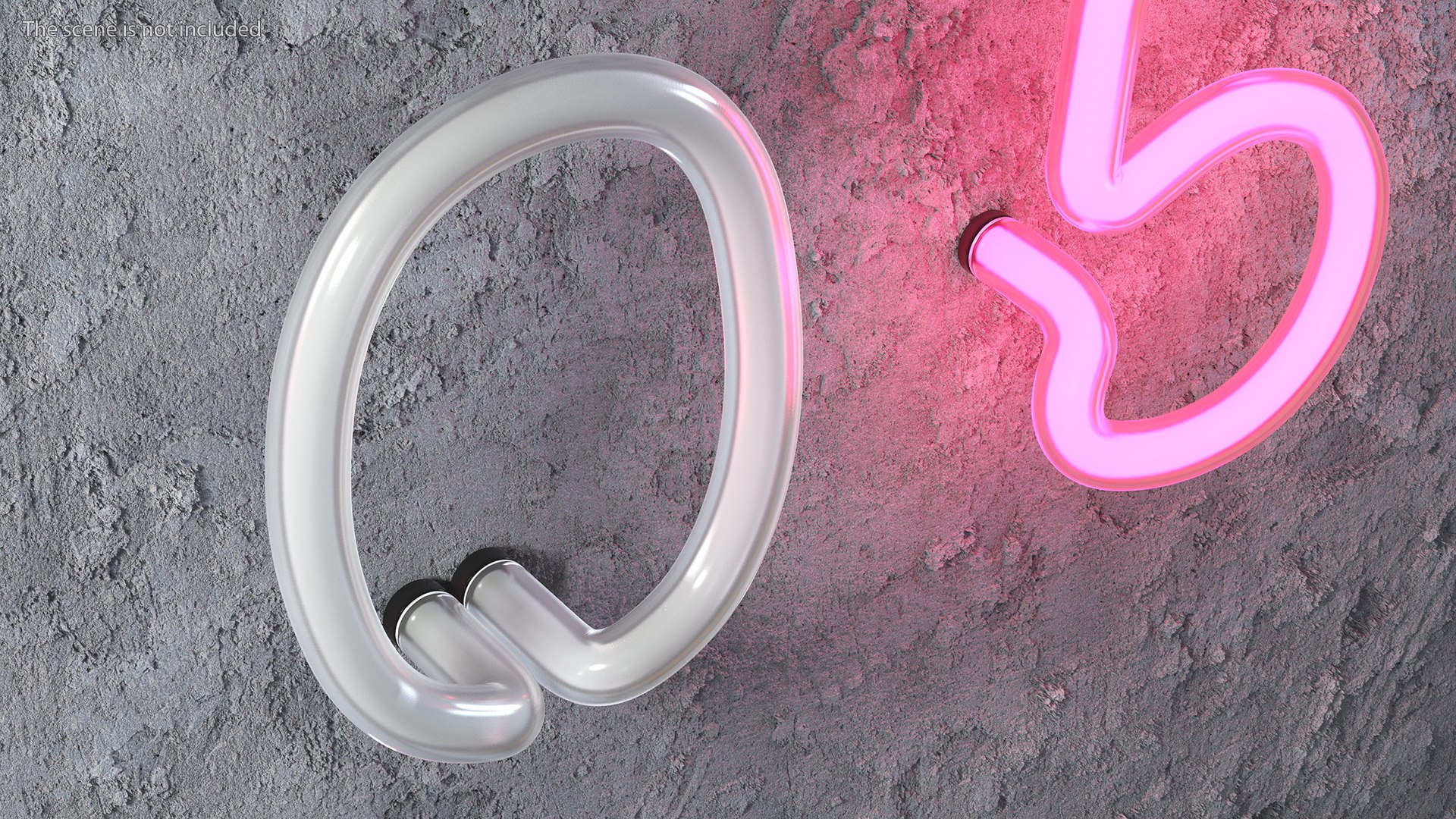 Neon Tube Light Number 0 3D - TurboSquid 1855597