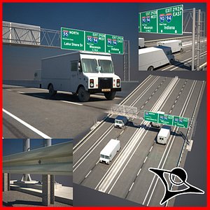 highway road 3d max