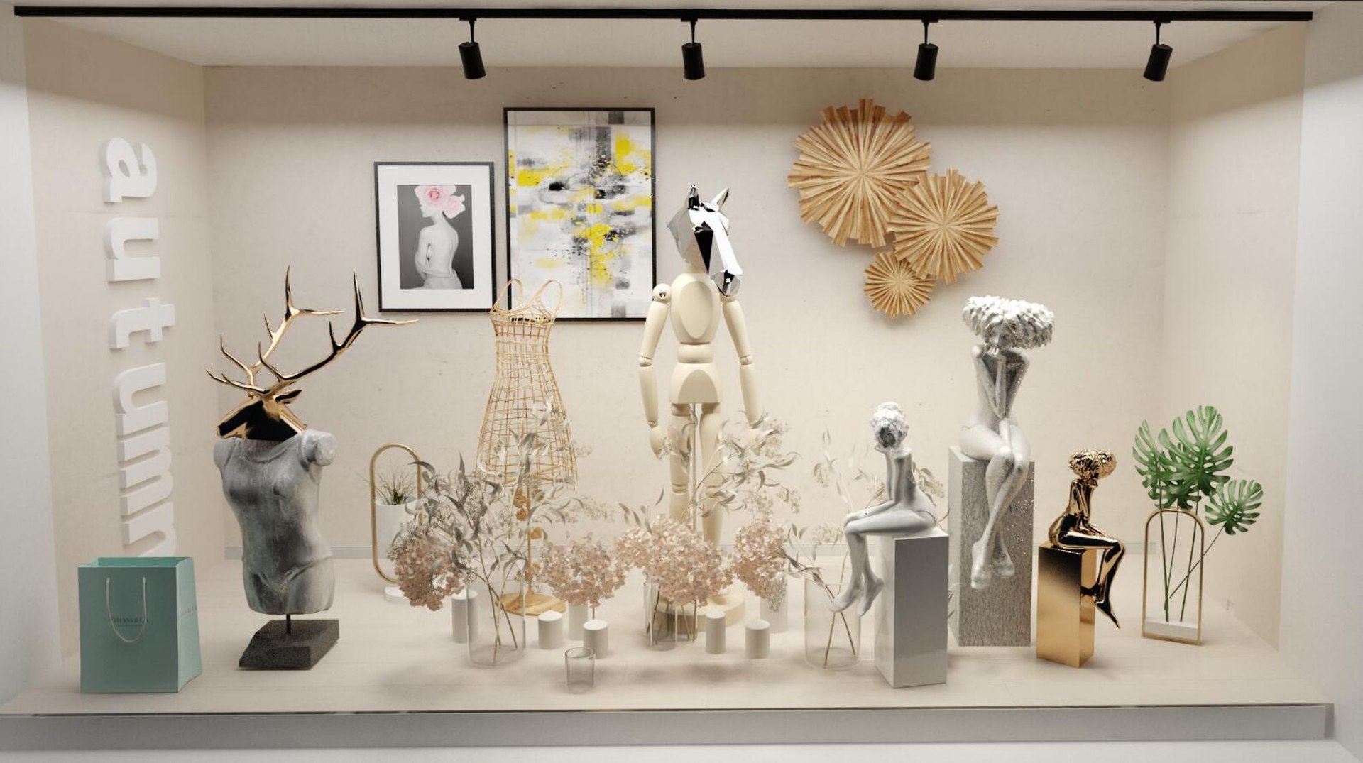 Moose Models Women Models Puppets Dress Window Clothing Window Modern