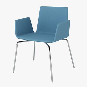 halle wing chair 3d model