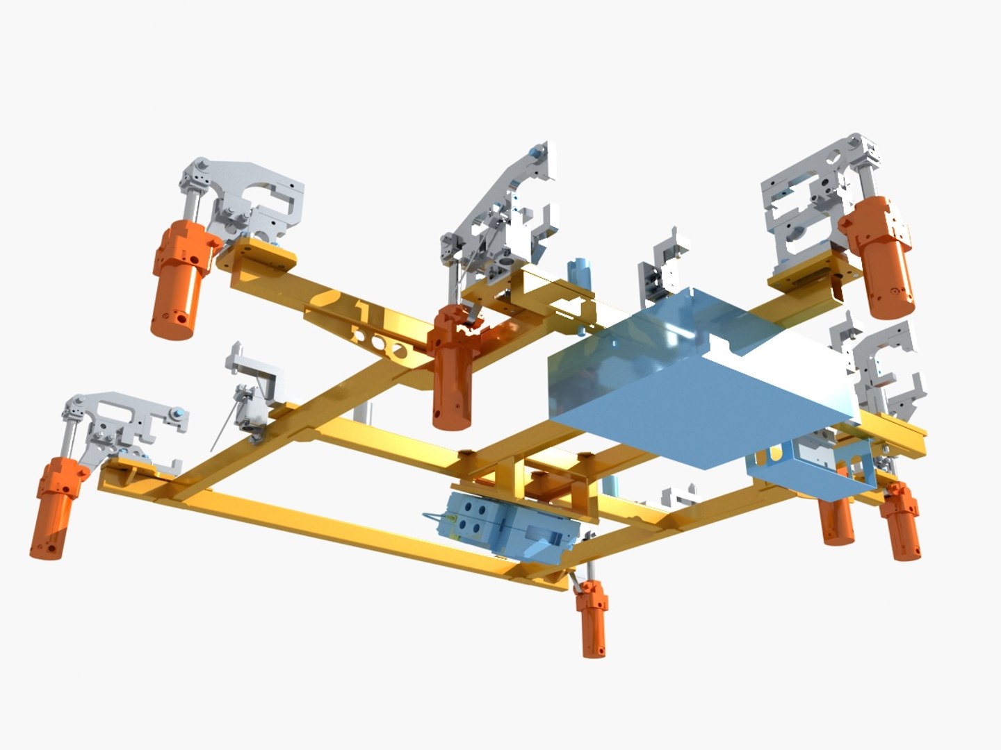 3D Industrial Equipment 44 - Car Front Floor Fixture model - TurboSquid ...