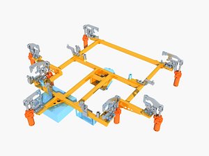 3D Industrial Equipment 44 - Car Front Floor Fixture model