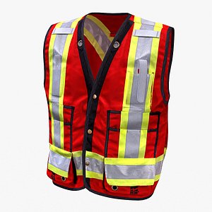 Safety Vest Construction Reflective PPE Red