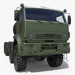 3D heavy offroad chassis kamaz model