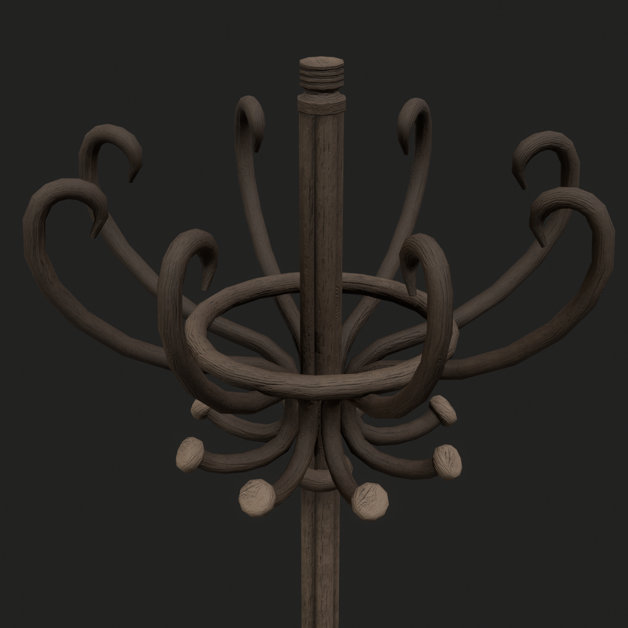 Vintage coat rack 3D model - TurboSquid 1599610