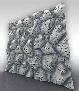 3D volcanic stones sculpted tiles