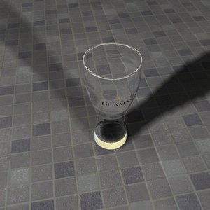 3d model lager glass beer