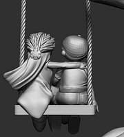 Tree Couple Friendship Love model