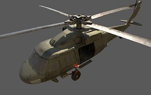 3D eh-60 black hawk helicopter model