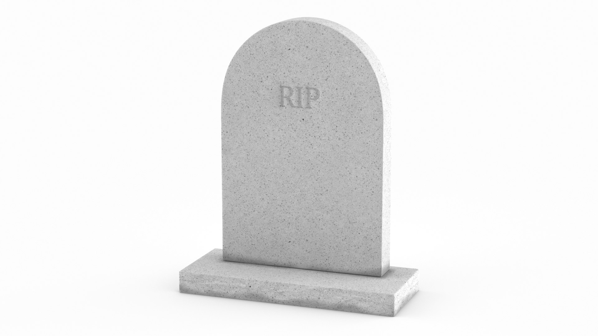 Granite Gravestone Headstone 3D model preview