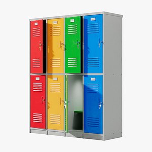 3D school lockers