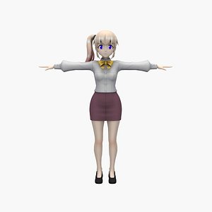 Anime Teacher V2 3D model