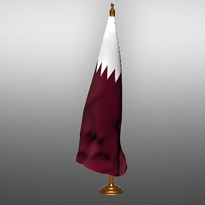 QUATAR  table flag t 3D model
