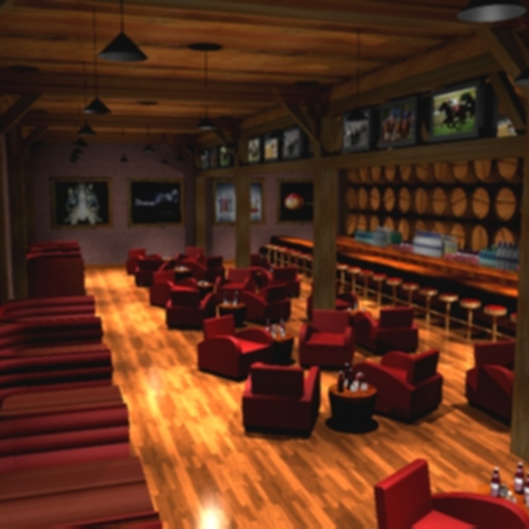 3d Rustic Bar Model