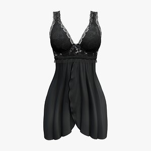 Black Lace Trim Evening Lingerie Camisole Top