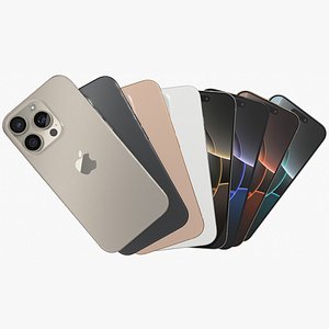 3D Apple iPhone 16 Pro All Colors model