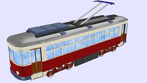 3D tram light rail km model