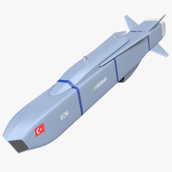 Rocketsan SOM-J Cruise Missile 3D model