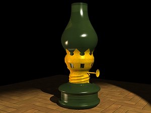 indian oil lamp 3d model