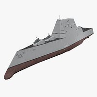 DDG 1000 Zumwalt Destroyer gameready