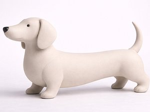 3D Minimalist dachshund sculpture - 3D Print model model