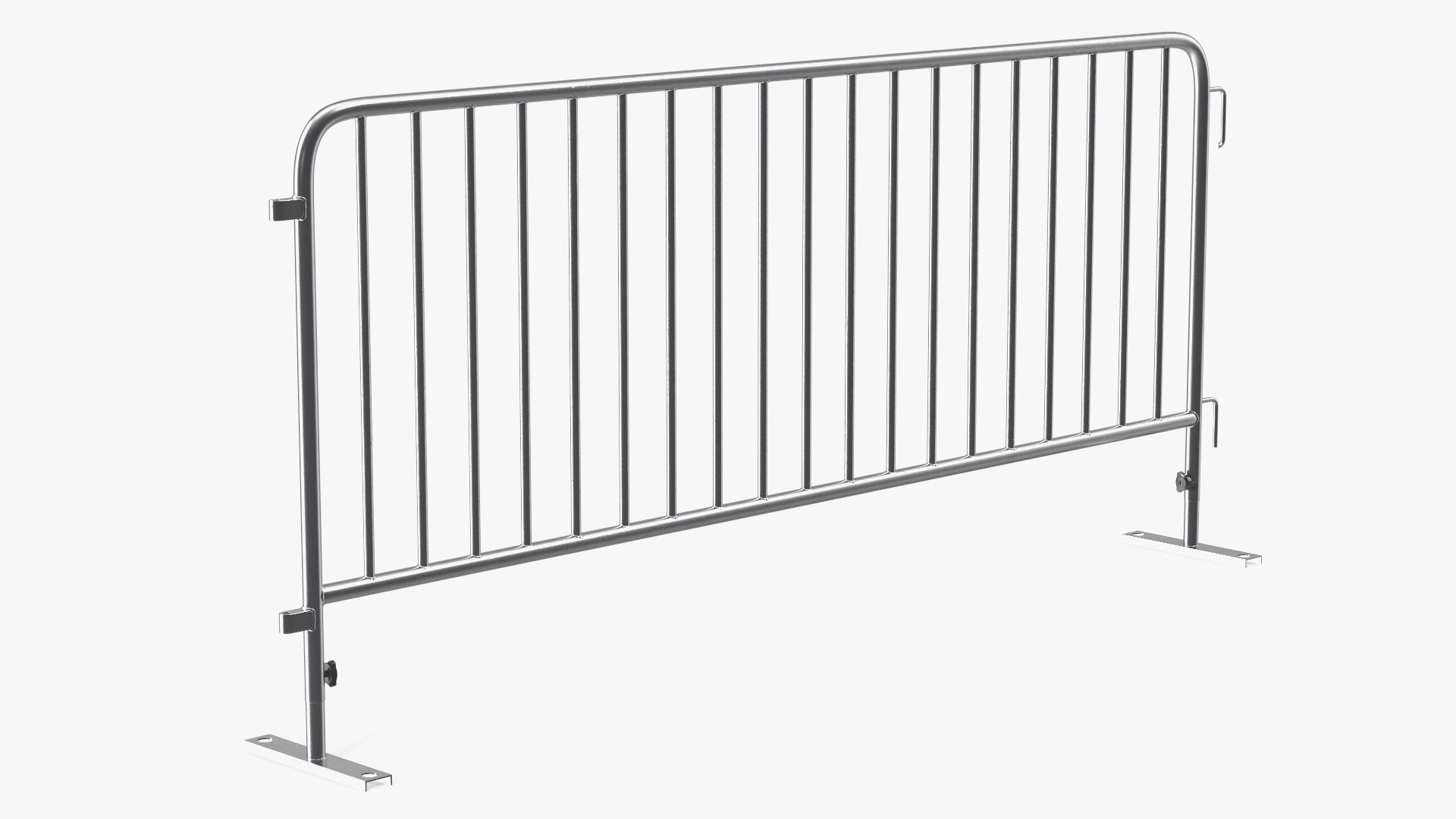 Metal Barricade Fence 3D model preview