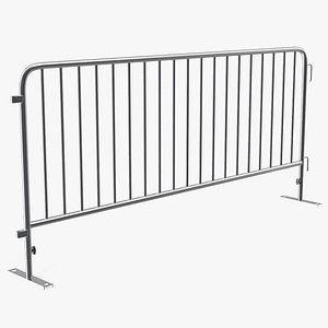 Metal Barricade Fence 3D model