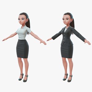 3d cartoon business toon model