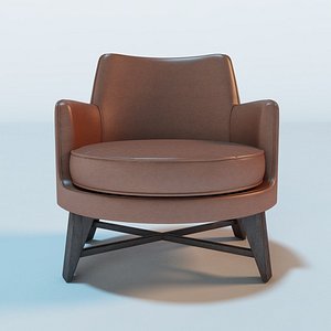 guscio leather armchair 3d c4d