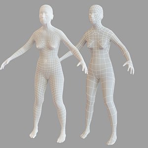 3D oldwoman woman model