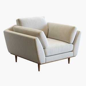 Crate and Barrel Hague Armchair 3D